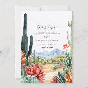 Invitación Boda en el desierto del suroeste Cactus Arizona