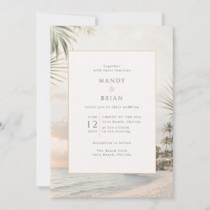Invitación Boda en el elegante resort de playa