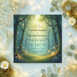 Invitación Boda en el Encantado Bosque Estival Soleado