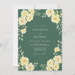 Invitación Boda en el espléndido bosque de verde cazador