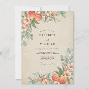 Invitación Boda en el Fructífero Huerto de Melocotones