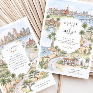 Invitación Boda en el Hotel Coronado Balboa Park San Diego CA