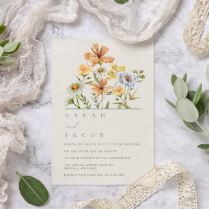 Invitación Boda en el Jardín Botánico de Flores Silvestres