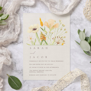 Invitación Boda en el Jardín Botánico de Flores Silvestres Si
