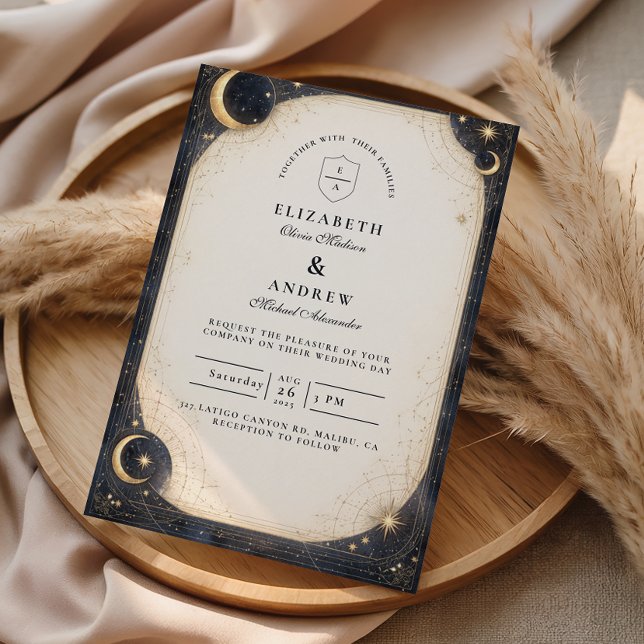 Invitación Boda en el Jardín Celestial de Medianoche (Subido por el creador)