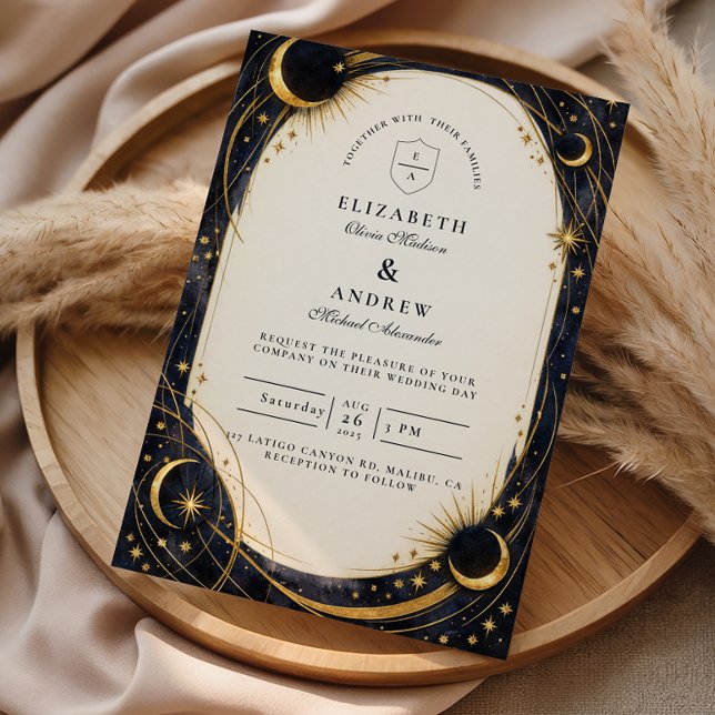 Invitación Boda en el Jardín Celestial Nocturno (Subido por el creador)