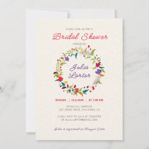 Invitación Boda en el jardín de flores exóticas de Wild Rose