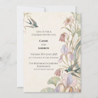 Boda en el Jardín de Iris Golondrina Art Nouveau