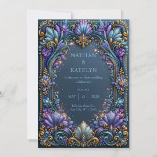 Invitación Boda en el jardín de la mariposa amatista