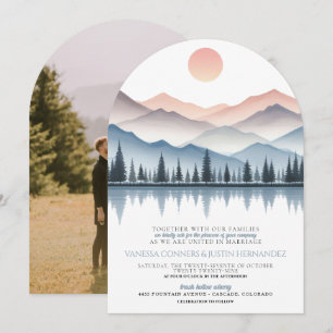 Invitación Boda en el lago de montaña