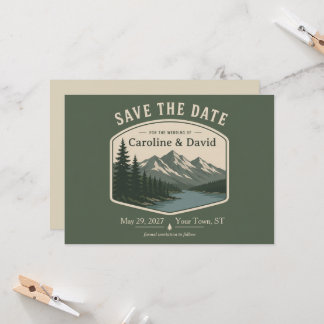 Invitación Boda en el lago de montaña del Parque Nacional Sav