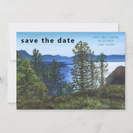 Invitación Boda en el Lago Tahoe Guardar la Fecha
