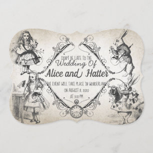 Invitación Boda en el país de las maravillas