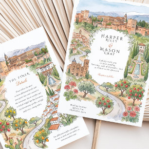 Invitación Boda en el Palacio Alhambra de Granada España