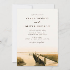 Invitación Boda en el pantano de Lowcountry con escritura en