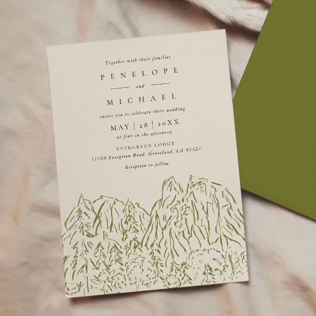 Invitación Boda en el Parque Nacional de Yosemite (Yosemite National Park Destination Wedding Invitation)