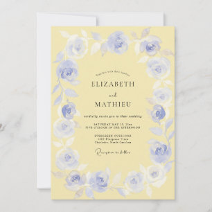 Invitación Boda en el prado de flores de vincapervinca