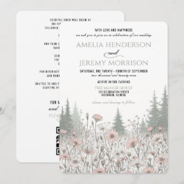 Invitación Boda en el prado del bosque