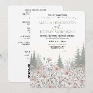 Invitación Boda en el prado del bosque