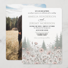 Invitación Boda en el prado del bosque