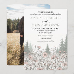 Invitación Boda en el prado del bosque