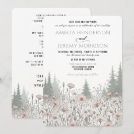 Invitación Boda en el prado del bosque