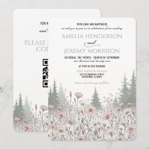 Invitación Boda en el prado del bosque