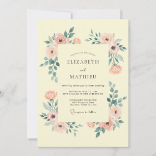Invitación Boda en el prado dichoso de melocotón