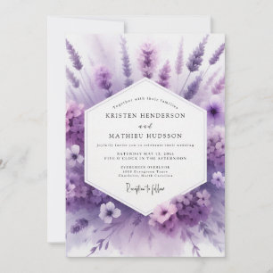 Invitación Boda en el prado etéreo de lavanda