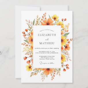 Invitación Boda en el prado radiante ámbar