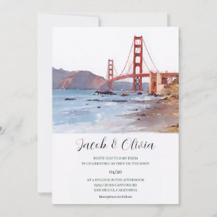 Invitación Boda en el puente Golden Gate de San Francisco