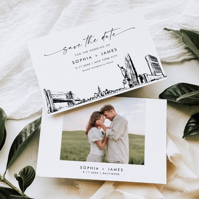 Invitación Boda en el Skyline de la ciudad de Nueva York Guar (Subido por el creador)