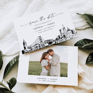 Invitación Boda en el Skyline de San Francisco Guardar la tar