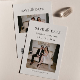 Invitación Boda en el Tribunal de Marfil y Negro Save the Dat