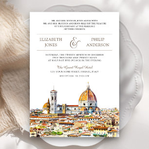 Invitación Boda en Florencia, Italia, todo en uno