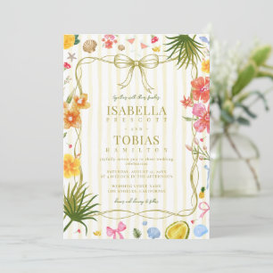 Invitación Boda en Isla Colorida y Brillante