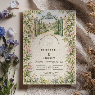 Invitación Boda en jardín de finca inglesa