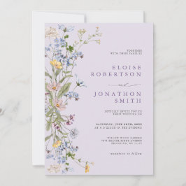 Invitación Boda en Jardín de Pradera de Flores Silvestres de 