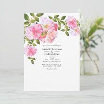 Boda en jardín de rosas rosadas