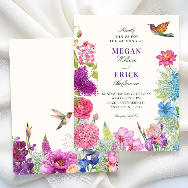Invitación Boda en jardín floral (Subido por el creador)