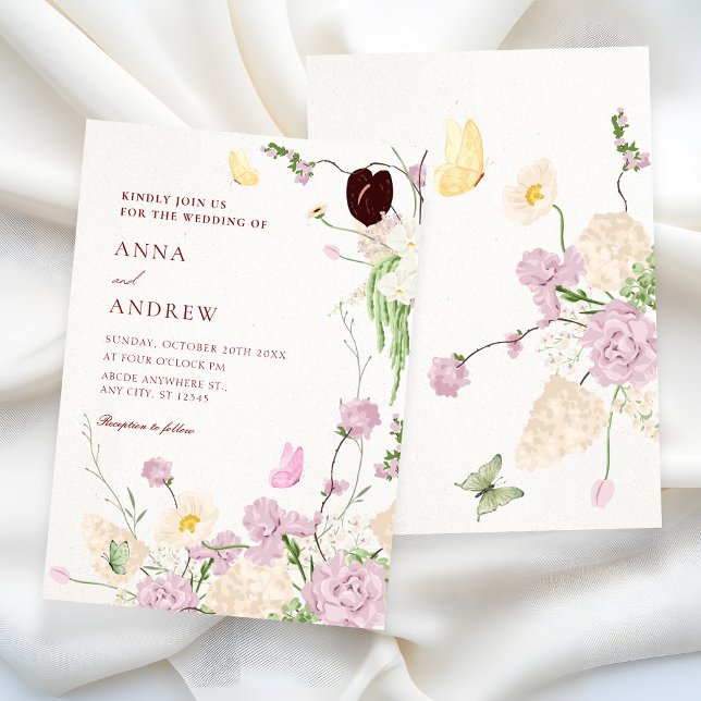 Invitación Boda en jardín floral (Subido por el creador)