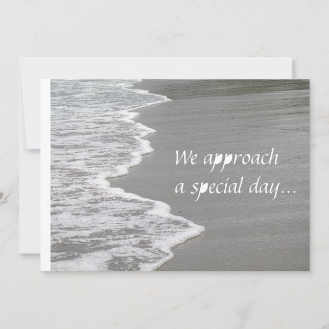 Invitación Boda en la arena... (Anverso)