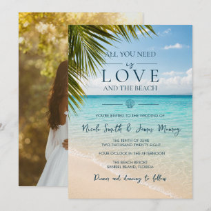 Invitación Boda en la Costa de Amor y Playa Destino
