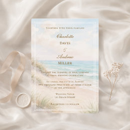 Invitación Boda en la costa de la playa