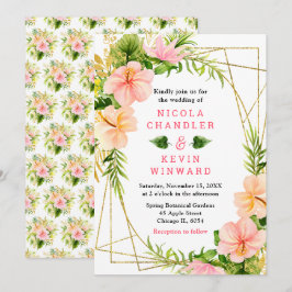 Invitación Boda en la Jungla Tropical con Follaje
