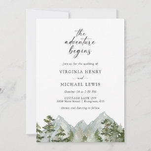 Invitación Boda en la montaña forestal
