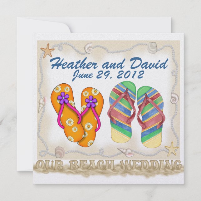 Invitación Boda en la playa (Anverso)