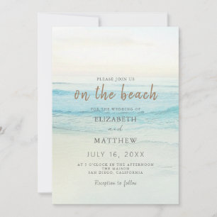 Invitación Boda en la playa al atardecer Boda en la orilla