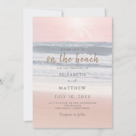 Invitación Boda en la playa al atardecer | Boda en la orilla