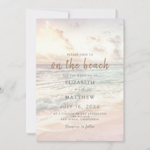 Invitación Boda en la playa al atardecer Boda en la orilla
